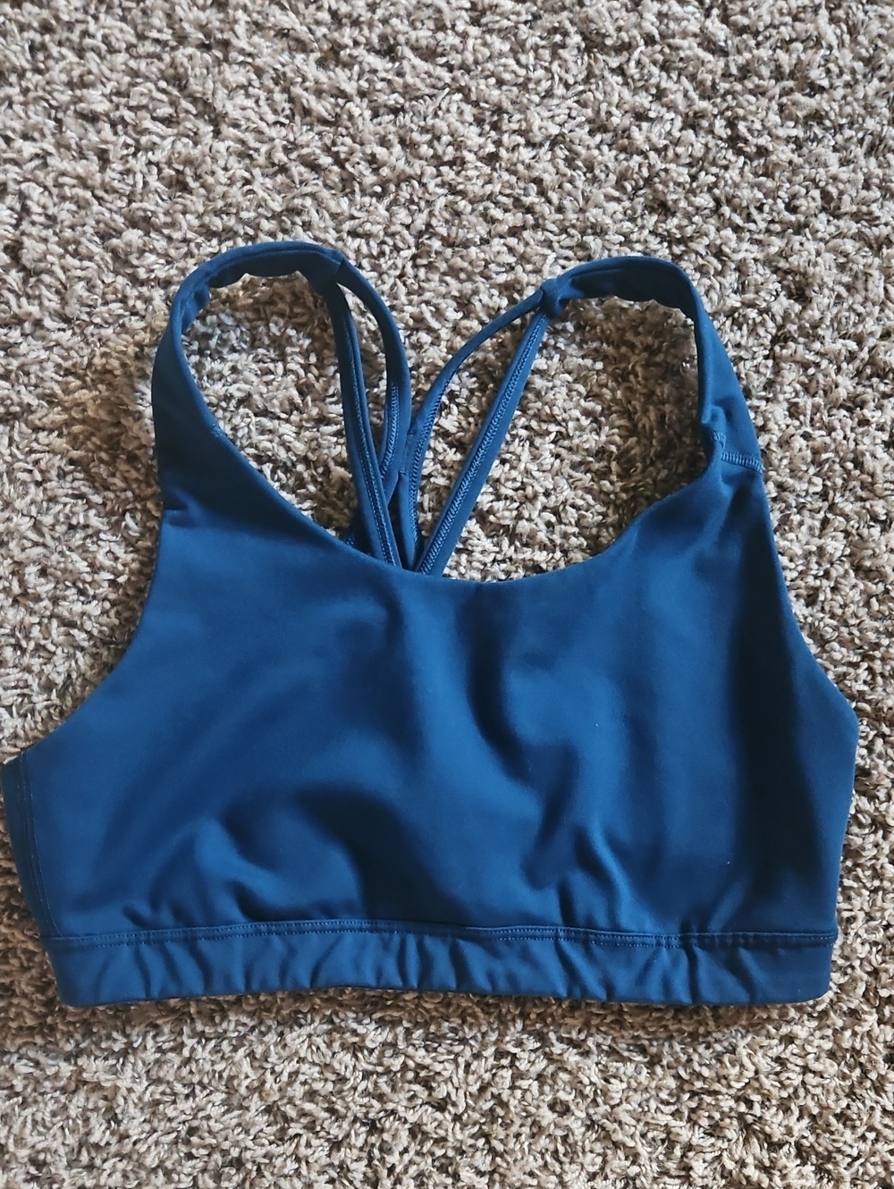 Women’s Strappy Sports Bra - Caribbean Blue